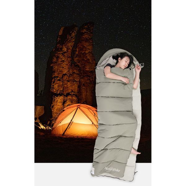 Спальний мішок з капюшоном Naturehike M300 NH20MSD02 лівий (Зелений)
