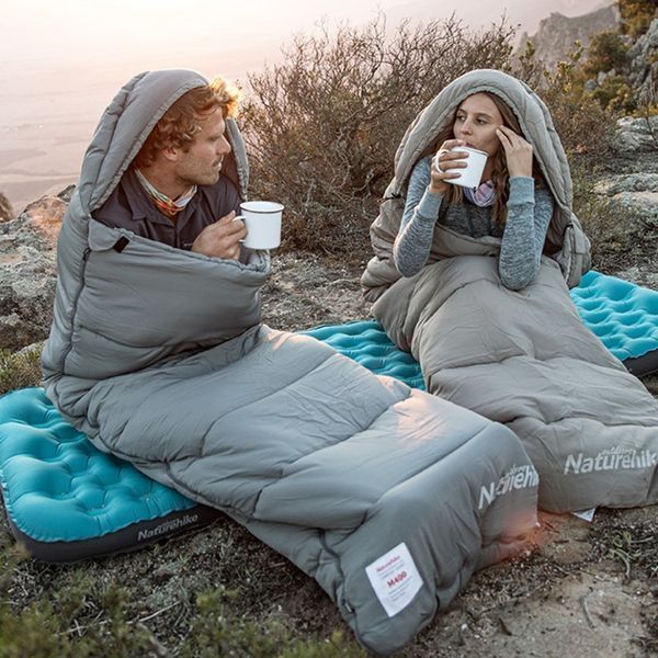 Спальний мішок з капюшоном Naturehike M300 NH20MSD02 лівий (Зелений)