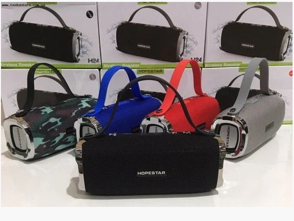 Портативная Bluetooth колонка Hopestar H24 bluetooth + power bank + mic (Black)