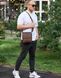 Чоловіча барсетка Tiding Bag з клапаном через плече (24 х 20 х 6 см) з гладкої шкіри (Коричневий)