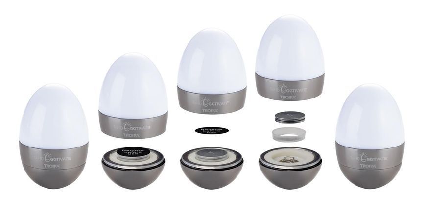 Світильник-нічник з LED-таймером Troika Eggtivate з датчиком вібрації (Синій)