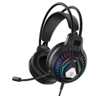 Проводные игровые наушники Celebrat GM-3 Gaming LED с микрофоном (Черные)