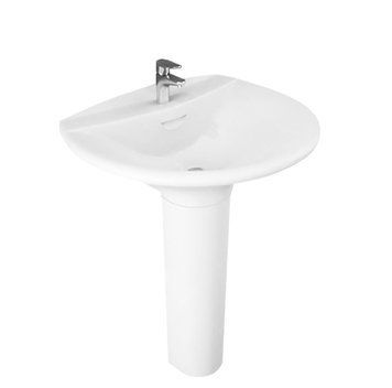 Раковина з ніжкою RAK Ceramics Venice 650x205x510 мм (RAK0039) Білий