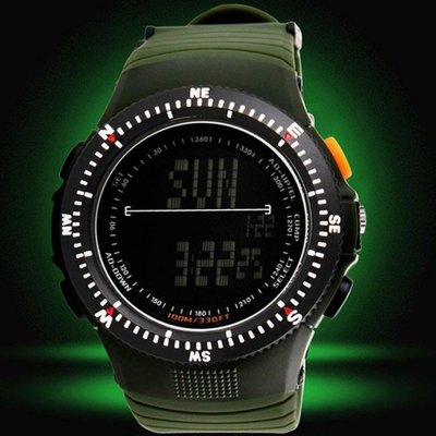 Наручний годинник Skmei Carbon 0989 green