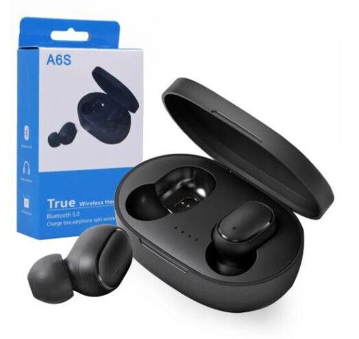 Бездротові Bluetooth stereo навушники MI A6S PRO MiPods з кейсом Чорний