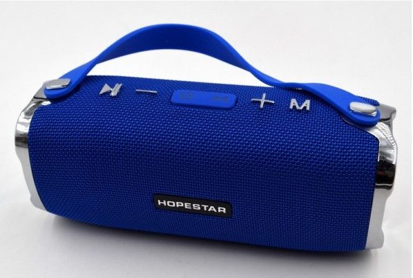 Портативная Bluetooth колонка Hopestar H24 bluetooth + power bank + mic (Blue)