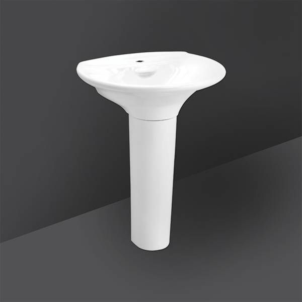 Раковина з ніжкою RAK Ceramics Venice 650x205x510 мм (RAK0039) Білий