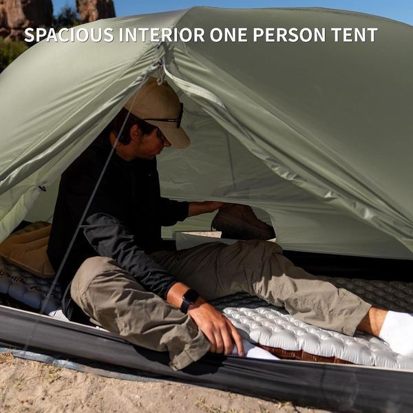 Палатка одноместная легкая Naturehike Mongar Pro 1 (Оливковый)