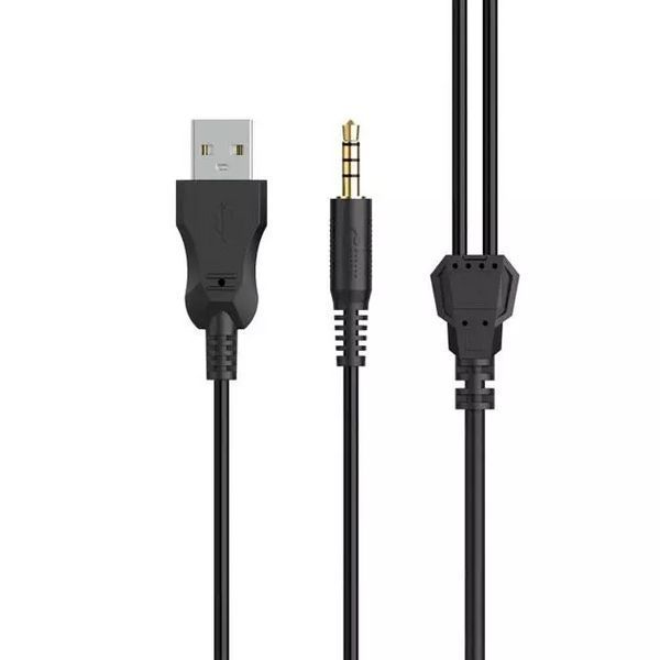 Проводные игровые наушники Celebrat GM-3 Gaming LED с микрофоном (Черные)
