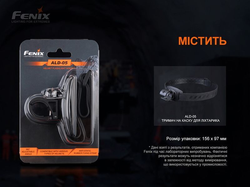 Универсальный крепеж на шлем Fenix ​​ALD-05 для фонаря с повязкой