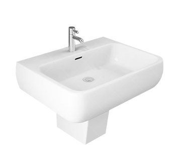 Раковина з напівніжкою RAK Ceramics Metropolitan 600x185x470 мм (RAK0022) Білий