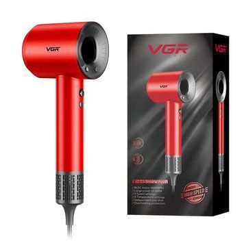 Фен професійний VGR V-445 (3 рівні обдування, 4 рівні температури) 1600W Червоний