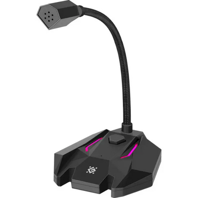 Стрімовий мікрофон Defender Tone GMC 100 USB LED (кабель 1.5м) Чорний