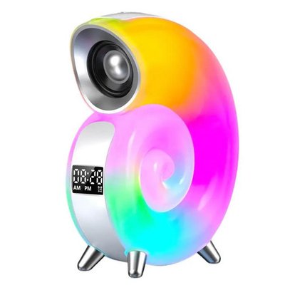 Аккумуляторный ночник G-Smart N70 RGB с часами и Bluetooth колонкой (Белый)