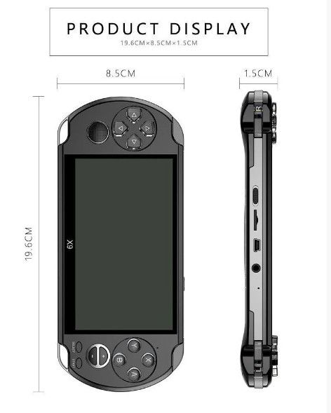 Портативная игровая приставка консоль PSP X9 5.1" (Черная)