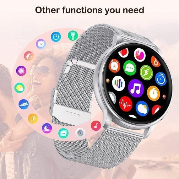 Умные наручные часы Smart Melisia Silver Steel (2 ремешка)