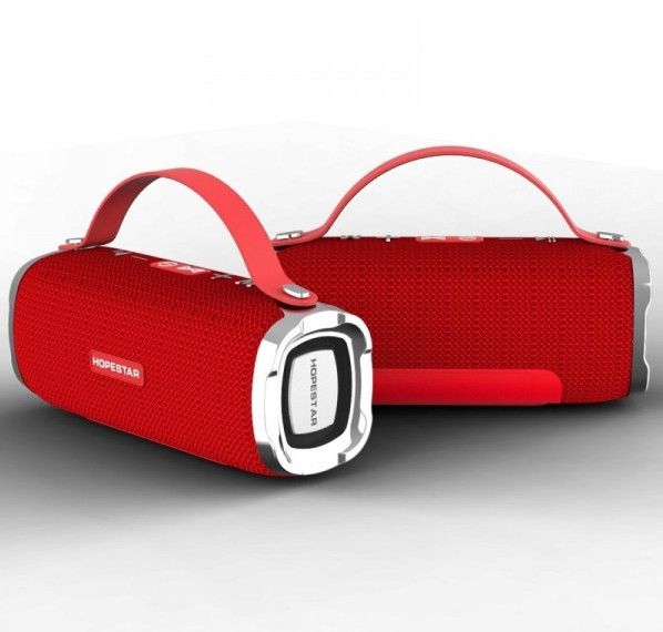 Портативная Bluetooth колонка Hopestar H24 bluetooth + power bank + mic (Red)