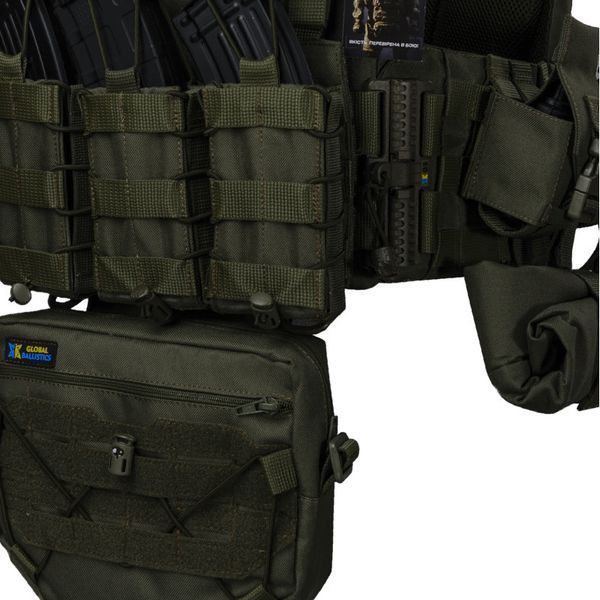 Плитоноска тактична Warmor Gen.3 Pro Max зі швидким скиданням з підсумками (Оливковий)