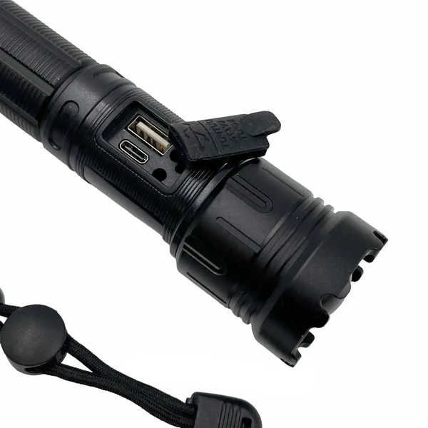 Ручной фонарь BL-X75-P50 SMD zoom + PowerBank + магнит + Type-C 18650 (3 + 4 режима)