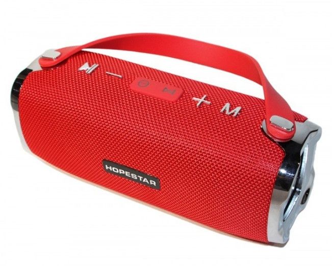 Портативная Bluetooth колонка Hopestar H24 bluetooth + power bank + mic (Red)