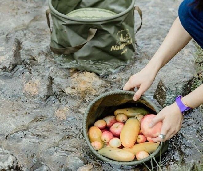 Складное ведро Naturehike NH20SJ040 для воды из ПВХ 20л (Зеленый)