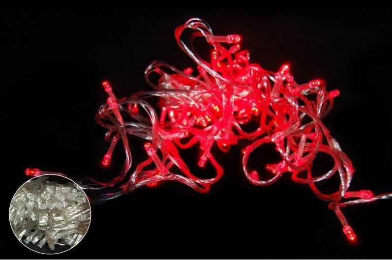 Гірлянда зовнішня пряма 200 led RGB color (білий) 5мм 20м