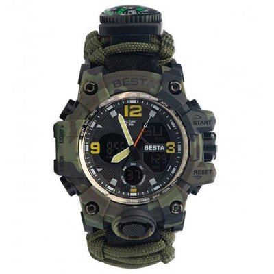 Чоловічий наручний годинник Besta Life Pro з компасом (Хакі)