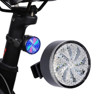 Велосипедний ліхтар габарит AYQ-0113 + кліпса + microUSB + 8 режимів (Кольоровий)