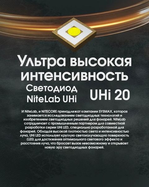 Мощный ручной фонарь Nitecore EDC25 USB Type-C 3000лм (Черный)