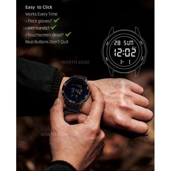 Часы мужские водостойкие тактические North Edge Terrax Black