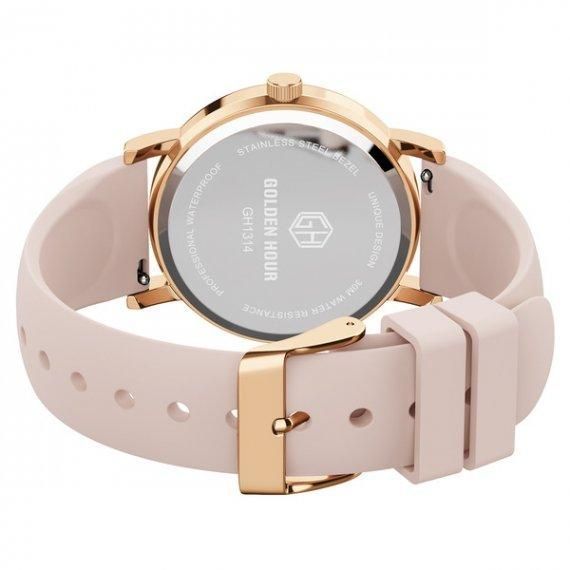 Наручний кварцовий годинник GoldenHour Trend (Рожевий)