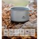 Титановая кастрюля (котелок) со складной ручкой 1300мл Naturehike NH18T202-B