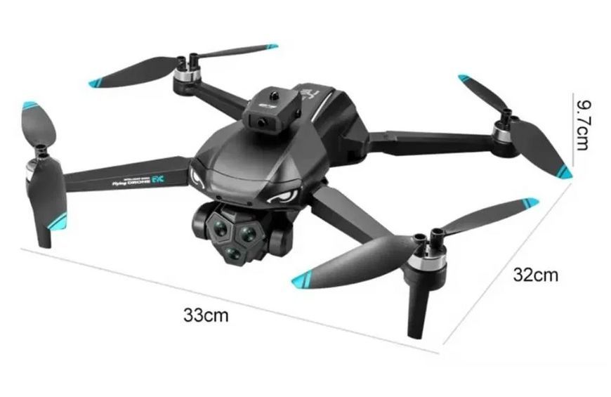 Квадрокоптер дрон M33 6K Pro RC з ширококутною потрійною камерою