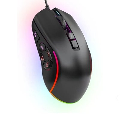 Ігрова провідна миша X9 з RGB підсвічуванням (Чорний)