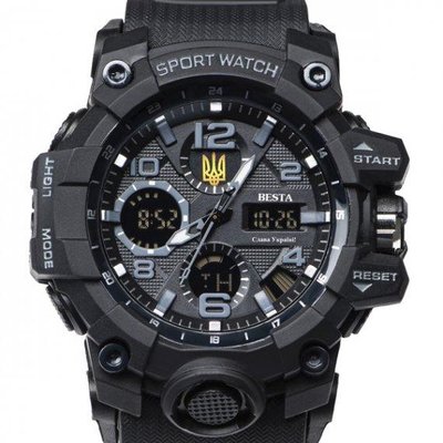 Чоловічий наручний годинник Besta Peremoga (Чорний)