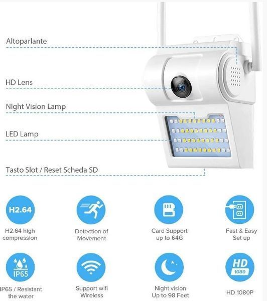 Камера видеонаблюдения уличная BD2-R IP65 WiFi HD 1080P