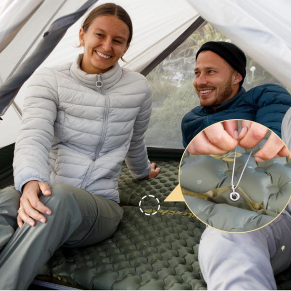 Матрас надувной сверхлегкий Naturehike CNH22DZ018 с мешком для надувания овальный 183 см ((Зеленый)