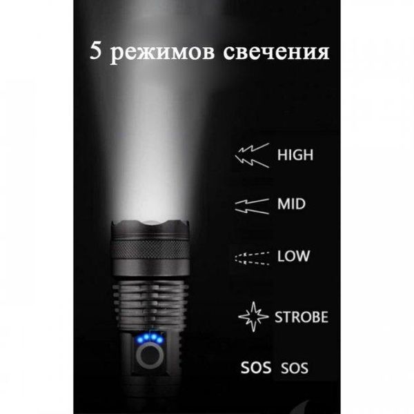 Фонарь COP BL-X72-P90 1880000W + zoom + microЗУ + 5 режимов