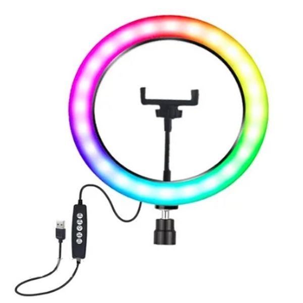 Светодиодная кольцевая лампа MJJ-30 LED RGB USB + держатель