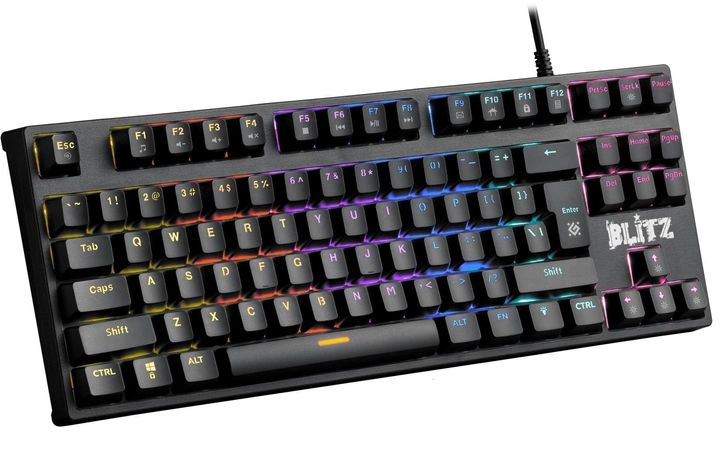 Проводная клавиатура Defender Blitz GK-240L EN Rainbow RGB-подсветка и поставка