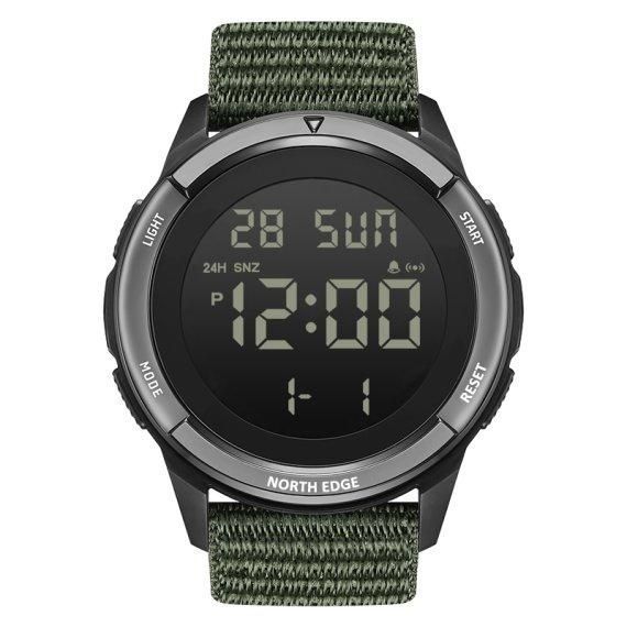 Годинник чоловічий водостійкий тактичний North Edge Terrax Green (2 ремешка)