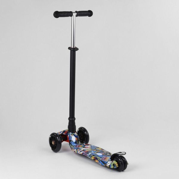 Триколісний самокат Best Scooter Skyper Maxi колеса з підсвічуванням PU 120мм (Мультиколір)