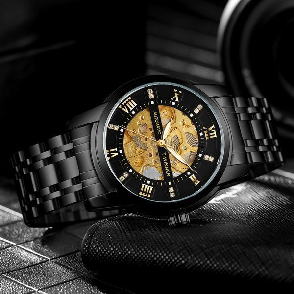 Часы мужские механические Winner Triumph Черный