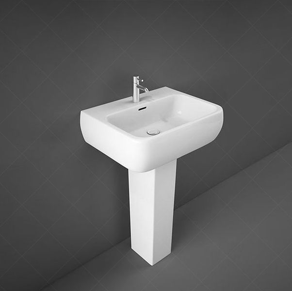 Раковина з ніжкою RAK Ceramics Metropolitan 52.5x18.5x41.5см (RAK0020) Білий