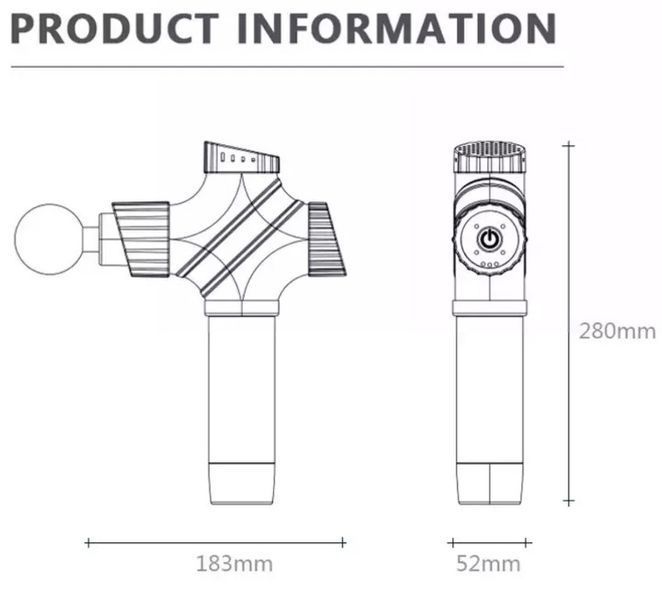 Перкусійний масажний пістолет Booster A2 Масажер тригерних точок Massage Gun