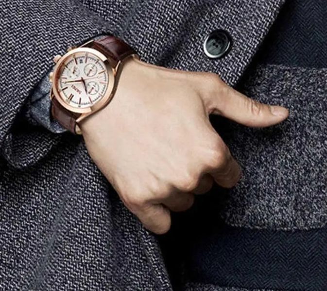 Чоловічий годинник Skmei Prestige 9127 класичний Коричневий