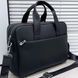 Сумка-портфель для ноутбука Tiding Bag (40 x 27 x 10 см) з натуральної шкіри Чорний