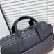 Сумка-портфель для ноутбука Tiding Bag (40 x 27 x 10 см) з натуральної шкіри Чорний