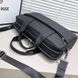 Сумка-портфель для ноутбука Tiding Bag (40 x 27 x 10 см) з натуральної шкіри Чорний