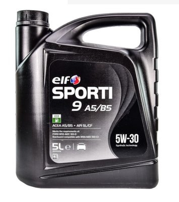 Синтетична моторна олія Elf Sporti 9 A5/B5 5W-30 5 л SL/CF